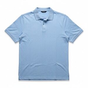 Member's Mark Men's XLarge Light Blue Stretch Pique Polo Shirt Short Sleeve Golf